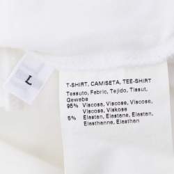 Pre Owned Marina Rinaldi Cream Jersey Scoop Neck Camisole L