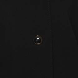 Pre Owned Marina Rinaldi Black Jersey Single Breasted Jacket M