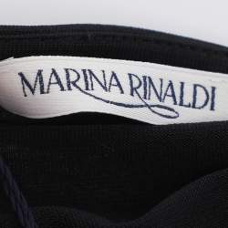 Pre Owned Marina Rinaldi Black Jersey Long Sleeve Sweater L