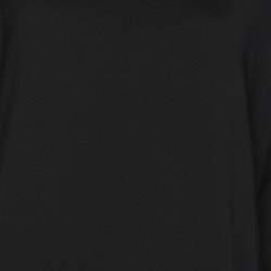 Pre Owned Marina Rinaldi Black Jersey Long Sleeve Sweater L