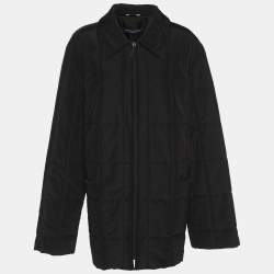 Pre Owned Marina Sport by Marina Rinaldi Black Nylon Overcoat L