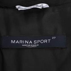 Pre Owned معطف نايلون أسود مارينا سبورت بواسطة مارينا رينالدي مقاس كبير