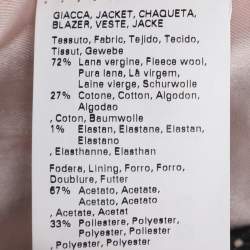 Pre Owned بليزر مارينا رينالدي أسود/وردي بنمط الجاكار بزر واحد مقاس كبير