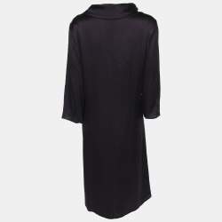 Pre Owned Marina Rinaldi Deep Mauve Crepe Tunic Mini Dress L