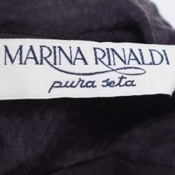 Pre Owned Marina Rinaldi Deep Mauve Crepe Tunic Mini Dress L