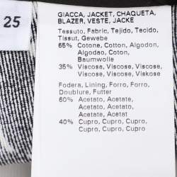 مملوكة مسبقًا Marina Rinaldi Black/White Ottoman Print Single Breasted Blazer L