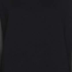 Pre Owned بلوزة مارينا رينالدي بأكمام شيفون وجيرسي أسود مقاس كبير