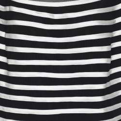 مملوكة مسبقًا توب جيرسي مارينا رينالدي شريط كحلي/أبيض بياقة مستديرة مقاس كبير جدًا