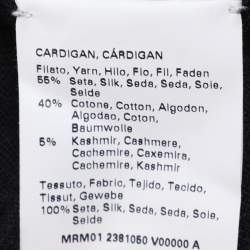 مملوكة مسبقًا سترة مارينا رينالدي سوداء جيرسي/شيفون متصلة مقاس كبير