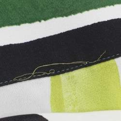 Pre Owned Marina Rinaldi Multicolor Stripe Silk Shirt L