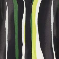 Pre Owned Marina Rinaldi Multicolor Stripe Silk Shirt L