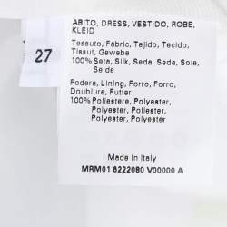 مملوكة مسبقًا Marina Rinaldi Multicolor Striped Silk Sleeveless Dress L