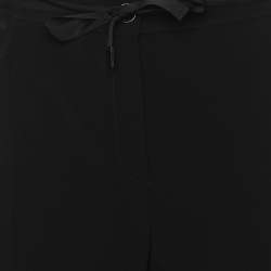 مملوكة مسبقًا بنطلون مارينا رينالدي كريب أسود مقاس كبير (لارج)