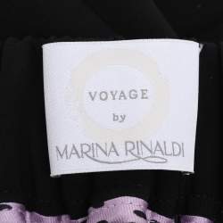 مملوكة مسبقًا بنطلون مارينا رينالدي كريب أسود مقاس كبير (لارج)