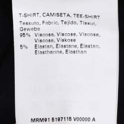 Pre Owned تي شيرت مارينا سبورت من مارينا رينالدي جيرسي أزرق كحلي برقبة على شكل حرف V  بأكمام طويلة مقاس كبير