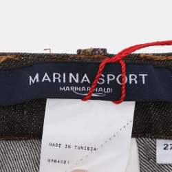 Pre Owned Marina Sport by Marina Rinaldi Brown Denim Jeans L