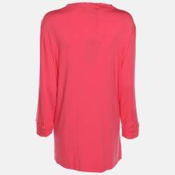 مملوكة مسبقًا Marina Sport by Marina Rinaldi Pink Jersey Full Sleeve Top L