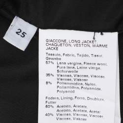 Pre Owned Marina Sport by Marina Rinaldi Black Fleece Wool Blazer L