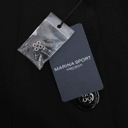 Pre Owned Marina Sport by Marina Rinaldi Black Fleece Wool Blazer L