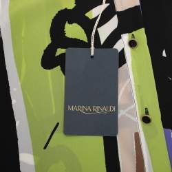 Pre Owned Marina Rinaldi Multicolor Printed Silk Shirt L
