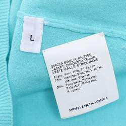 Pre Owned Marina Sport by Marina Rinaldi Sky Blue Knit Full Sleeve Sweater L