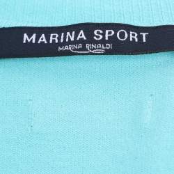 Pre Owned Marina Sport by Marina Rinaldi Sky Blue Knit Full Sleeve Sweater L