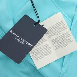 Pre Owned Marina Sport by Marina Rinaldi Sky Blue Knit Full Sleeve Sweater L