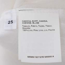 Pre Owned Marina Sport by Marina Rinaldi White Linen Dress L