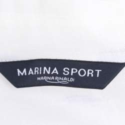 Pre Owned Marina Sport by Marina Rinaldi White Linen Dress L
