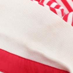 Pre Owned Marina Sport by Marina Rinaldi Red/White Striped Knit Polo T-Shirt XL