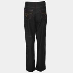 Pre Owned بنطلون جينز مارينا رينالدي أزرق دينم واسع الساق مقاس كبير