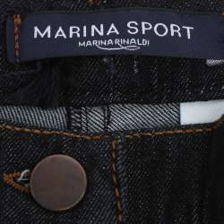 Pre Owned بنطلون جينز مارينا رينالدي أزرق دينم واسع الساق مقاس كبير