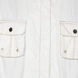 م�ملوكة مسبقًا جاكيتات مارينا سبورت باي مارينا رينالدي أبيض مزيج نايلون بسحّاب مقاس كبير