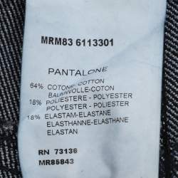 Pre Owned بنطلون جينز مارينا رينالدي أزرق دينم مرصع بالكريستال مقاس إكسترا كبير