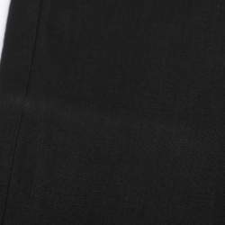 Pre Owned Marina Rinaldi Black Linen Drawstring Trousers L