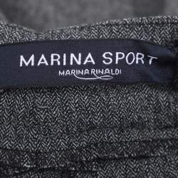 مملوكة مسبقًا Marina Sport by Marina Rinaldi Grey Wool Blend Trousers L