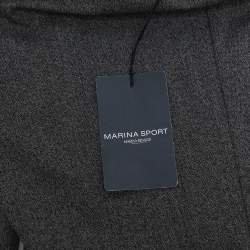 مملوكة مسبقًا Marina Sport by Marina Rinaldi Grey Wool Blend Trousers L