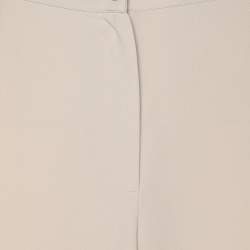 Pre Owned Marina Rinaldi Beige Crepe Trousers L