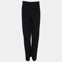 مملوكة مسبقًا Marina Rinaldi Navy Blue Crepe Trousers L