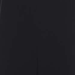 Pre Owned Marina Rinaldi Navy Blue Crepe Trousers L