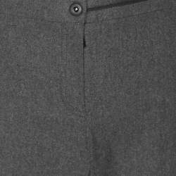 Pre Owned Voyage by Marina Rinaldi Grey Wool Blend Trousers L