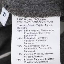 Pre Owned Voyage by Marina Rinaldi Grey Wool Blend Trousers L