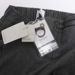 Pre Owned Voyage by Marina Rinaldi Grey Wool Blend Trousers L
