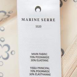 Marine Serre Beige Printed Jersey Jumpsuit L