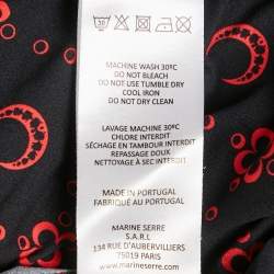 Marine Serre Black Printed Jersey Long Sleeve Jumpsuit M