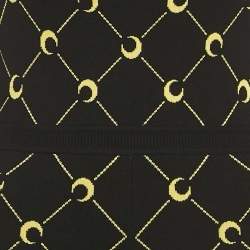 Pre Owned Marine Serre White Line Black Monogram Jacquard Stretch Knit Jumpsuit S