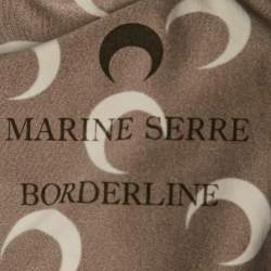 Pre Owned Marine Serre Brown Moon Print Jersey Stirrup Leggings S