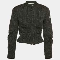 Pre Owned Marine Serre Black Synthetic Zip-Up Jacket S