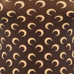 Pre Owned Marine Serre Brown All Over Moon Jersey Fitted Top S