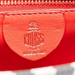 Mark Cross Grey/White Satin Stripe Zelda Chain Bag